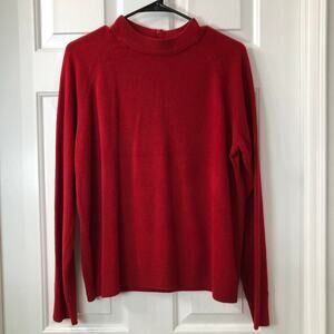 Karen Scott red sweater with zippered back size XL (T1)